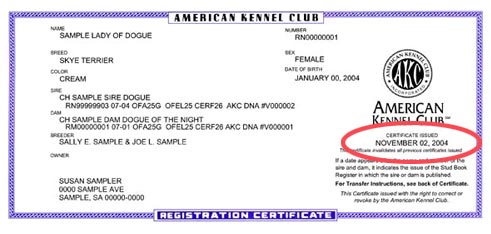 American Kennel Club - Online Services Questions